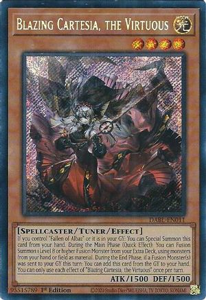 Blazing Cartesia, the Virtuous (DABL-EN011) - Darkwing Blast 1st Edition - Premium Yugioh Single from Konami - Just $2.41! Shop now at Game Crave Tournament Store