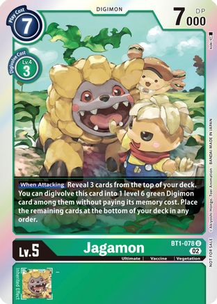 Jagamon (Official Tournament Pack Vol. 7) (BT1-078) - Release Special Booster Foil - Premium Digimon Single from Bandai - Just $0.08! Shop now at Game Crave Tournament Store