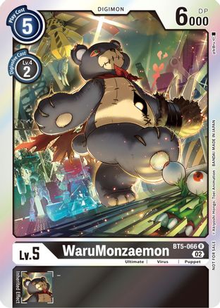 WaruMonzaemon (Official Tournament Pack Vol. 7) (BT5-066) - Battle of Omni Foil - Premium Digimon Single from Bandai - Just $0.27! Shop now at Game Crave Tournament Store