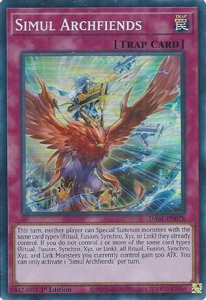 Simul Archfiends (DABL-EN078) - Darkwing Blast 1st Edition - Premium Yugioh Single from Konami - Just $0.48! Shop now at Game Crave Tournament Store