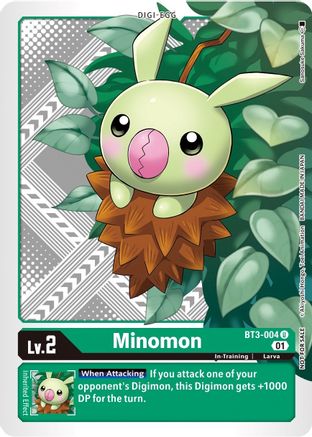 Minomon (Winner Pack Xros Encounter) (BT3-004) - Release Special Booster - Premium Digimon Single from Bandai - Just $0.42! Shop now at Game Crave Tournament Store