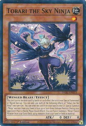 Tobari the Sky Ninja (DABL-EN015) - Darkwing Blast 1st Edition - Premium Yugioh Single from Konami - Just $0.25! Shop now at Game Crave Tournament Store