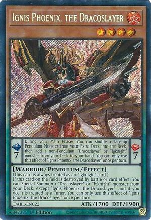 Ignis Phoenix, the Dracoslayer (DABL-EN022) - Darkwing Blast 1st Edition - Premium Yugioh Single from Konami - Just $0.34! Shop now at Game Crave Tournament Store