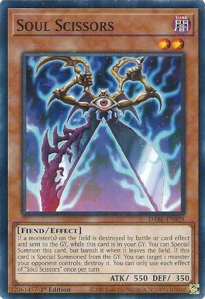 Soul Scissors (DABL-EN029) - Darkwing Blast 1st Edition - Premium Yugioh Single from Konami - Just $0.25! Shop now at Game Crave Tournament Store