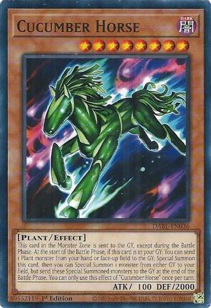 Cucumber Horse (DABL-EN036) - Darkwing Blast 1st Edition - Premium Yugioh Single from Konami - Just $0.25! Shop now at Game Crave Tournament Store