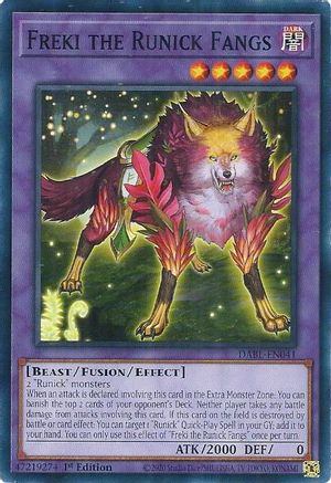 Freki the Runick Fangs (DABL-EN041) - Darkwing Blast 1st Edition - Premium Yugioh Single from Konami - Just $0.25! Shop now at Game Crave Tournament Store