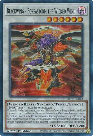 Blackwing - Boreastorm the Wicked Wind (DABL-EN043) - Darkwing Blast 1st Edition - Premium Yugioh Single from Konami - Just $0.25! Shop now at Game Crave Tournament Store