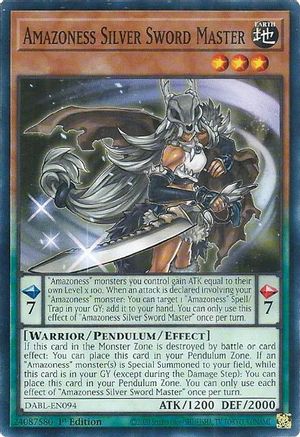 Amazoness Silver Sword Master (DABL-EN094) - Darkwing Blast 1st Edition - Premium Yugioh Single from Konami - Just $0.25! Shop now at Game Crave Tournament Store