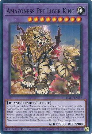 Amazoness Pet Liger King (DABL-EN098) - Darkwing Blast 1st Edition - Premium Yugioh Single from Konami - Just $0.25! Shop now at Game Crave Tournament Store