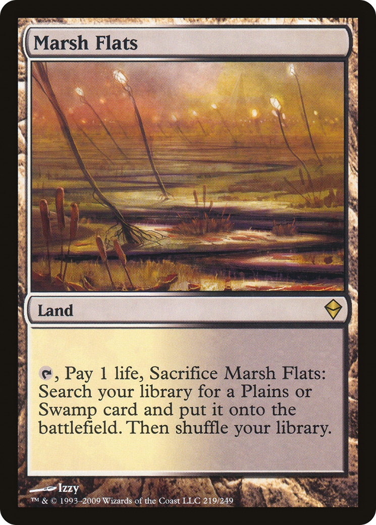 Marsh Flats (ZEN-219) - Zendikar Foil - Premium MTG Single from Wizards of the Coast - Just $36.67! Shop now at Game Crave Tournament Store