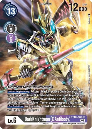 DarkKnightmon (X Antibody) (Alternate Art) (BT10-069) - Xros Encounter Foil - Premium Digimon Single from Bandai - Just $7.59! Shop now at Game Crave Tournament Store