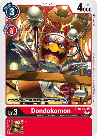 Dondokomon (BT10-007) - Xros Encounter - Premium Digimon Single from Bandai - Just $0.25! Shop now at Game Crave Tournament Store