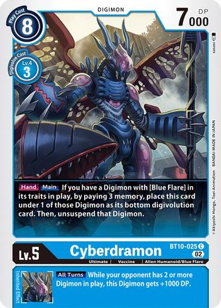 Cyberdramon (BT10-025) - Xros Encounter - Premium Digimon Single from Bandai - Just $0.25! Shop now at Game Crave Tournament Store