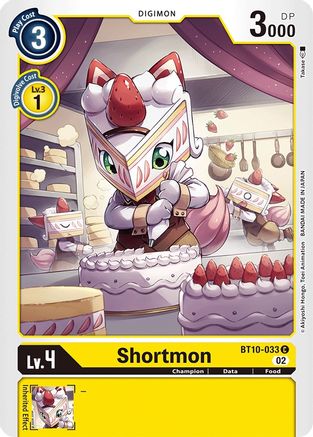 Shortmon (BT10-033) - Xros Encounter - Premium Digimon Single from Bandai - Just $0.25! Shop now at Game Crave Tournament Store