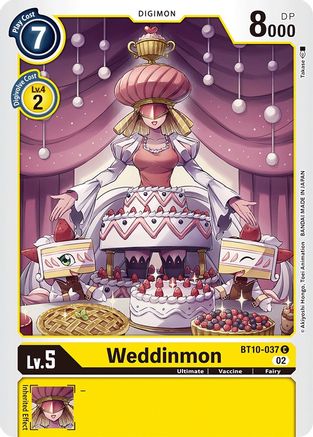 Weddinmon (BT10-037) - Xros Encounter - Premium Digimon Single from Bandai - Just $0.08! Shop now at Game Crave Tournament Store
