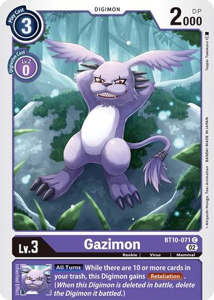 Gazimon (BT10-071) - Xros Encounter - Premium Digimon Single from Bandai - Just $0.25! Shop now at Game Crave Tournament Store