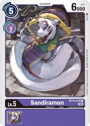 Sandiramon (BT10-079) - Xros Encounter - Premium Digimon Single from Bandai - Just $0.25! Shop now at Game Crave Tournament Store