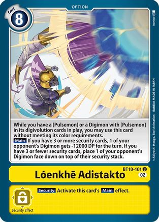 Loenkhe Adistakto (BT10-101) - Xros Encounter - Premium Digimon Single from Bandai - Just $0.08! Shop now at Game Crave Tournament Store