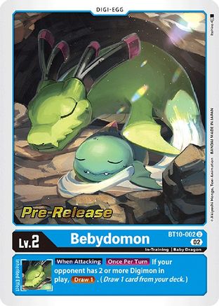 Bebydomon (BT10-002) - Xros Encounter Pre-Release Cards Foil - Premium Digimon Single from Bandai - Just $0.18! Shop now at Game Crave Tournament Store