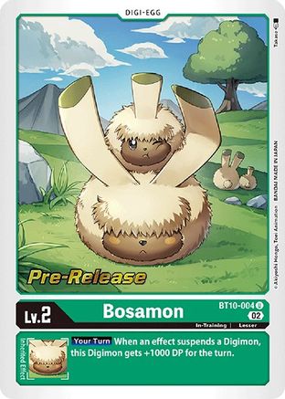 Bosamon (BT10-004) - Xros Encounter Pre-Release Cards - Premium Digimon Single from Bandai - Just $0.25! Shop now at Game Crave Tournament Store