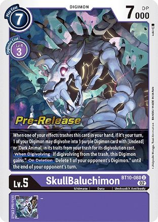 SkullBaluchimon (BT10-080) - Xros Encounter Pre-Release Cards Foil - Premium Digimon Single from Bandai - Just $3.32! Shop now at Game Crave Tournament Store