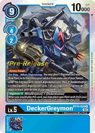 DeckerGreymon (BT10-026) - Xros Encounter Pre-Release Cards Foil - Premium Digimon Single from Bandai - Just $0.17! Shop now at Game Crave Tournament Store