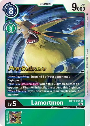 Lamortmon (BT10-054) - Xros Encounter Pre-Release Cards Foil - Premium Digimon Single from Bandai - Just $0.25! Shop now at Game Crave Tournament Store