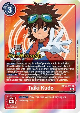 Taiki Kudo (BT10-087) - Xros Encounter Pre-Release Cards Foil - Premium Digimon Single from Bandai - Just $0.37! Shop now at Game Crave Tournament Store