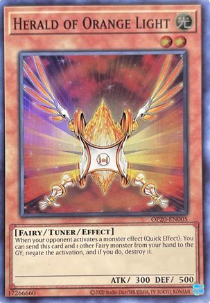 Herald of Orange Light (OP20-EN005) - OTS Tournament Pack 20 Unlimited - Premium Yugioh Single from Konami - Just $0.98! Shop now at Game Crave Tournament Store