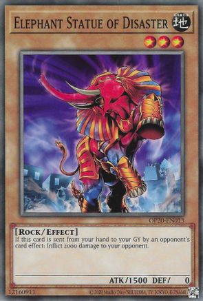 Elephant Statue of Disaster (OP20-EN013) - OTS Tournament Pack 20 Unlimited - Premium Yugioh Single from Konami - Just $0.25! Shop now at Game Crave Tournament Store