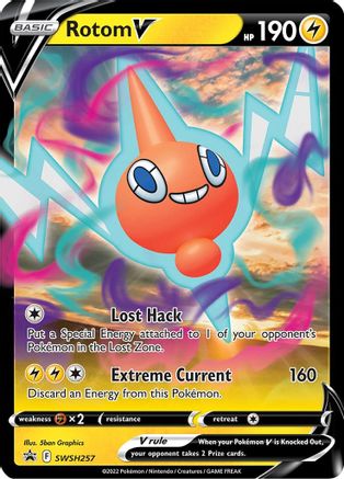 Rotom V SWSH257/307 - SWSH Black Star Promos Holofoil - Premium Pokemon Single from Nintendo - Just $0.50! Shop now at Game Crave Tournament Store