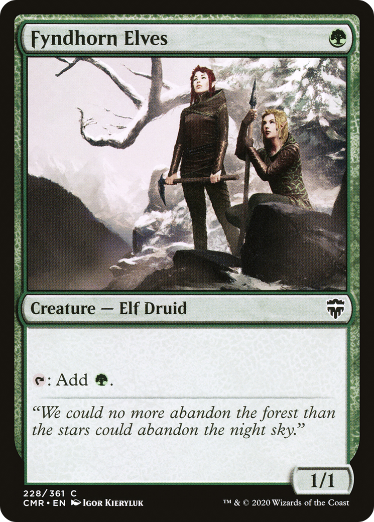 Fyndhorn Elves (CMR-228) - Commander Legends Foil - Premium MTG Single from Wizards of the Coast - Just $4.62! Shop now at Game Crave Tournament Store
