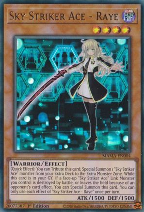 Sky Striker Ace - Raye (MAMA-EN004) - Magnificent Mavens 1st Edition - Premium Yugioh Single from Konami - Just $0.26! Shop now at Game Crave Tournament Store