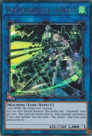 Sky Striker Ace - Hayate (MAMA-EN007) - Magnificent Mavens 1st Edition - Premium Yugioh Single from Konami - Just $0.47! Shop now at Game Crave Tournament Store