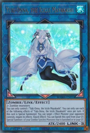Yuki-Onna, the Icicle Mayakashi (MAMA-EN014) - Magnificent Mavens 1st Edition - Premium Yugioh Single from Konami - Just $0.25! Shop now at Game Crave Tournament Store