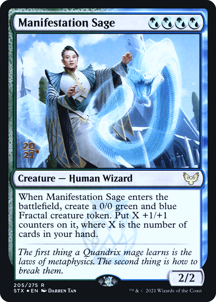 Manifestation Sage (PSTX-205S) - Strixhaven: School of Mages Promos Foil - Premium MTG Single from Wizards of the Coast - Just $0.44! Shop now at Game Crave Tournament Store