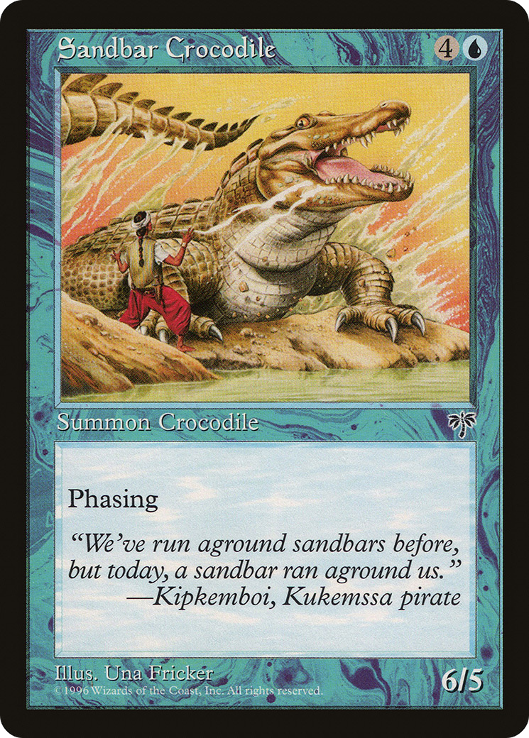 Sandbar Crocodile (MIR-088) - Mirage - Premium MTG Single from Wizards of the Coast - Just $0.25! Shop now at Game Crave Tournament Store