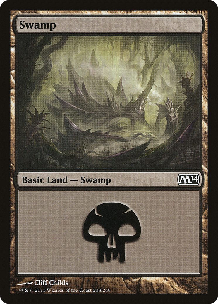 Swamp (M14-238) - Magic 2014 - Premium MTG Single from Wizards of the Coast - Just $0.25! Shop now at Game Crave Tournament Store