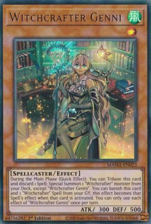 Witchcrafter Genni (MAMA-EN023) - Magnificent Mavens 1st Edition - Premium Yugioh Single from Konami - Just $0.25! Shop now at Game Crave Tournament Store