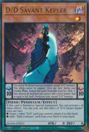 D/D Savant Kepler (MAMA-EN053) - Magnificent Mavens 1st Edition - Premium Yugioh Single from Konami - Just $0.35! Shop now at Game Crave Tournament Store
