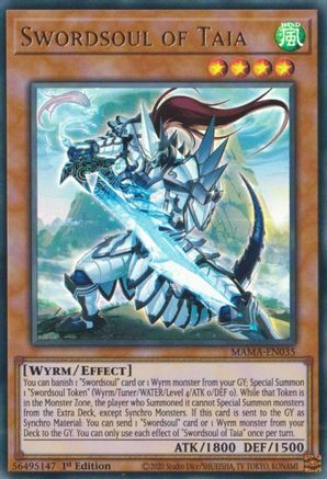 Swordsoul of Taia (MAMA-EN035) - Magnificent Mavens 1st Edition - Premium Yugioh Single from Konami - Just $0.26! Shop now at Game Crave Tournament Store
