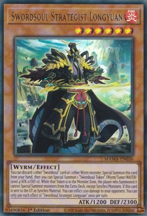 Swordsoul Strategist Longyuan (MAMA-EN036) - Magnificent Mavens 1st Edition - Premium Yugioh Single from Konami - Just $0.26! Shop now at Game Crave Tournament Store