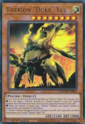 Therion "Duke" Yul (MAMA-EN061) - Magnificent Mavens 1st Edition - Premium Yugioh Single from Konami - Just $0.25! Shop now at Game Crave Tournament Store