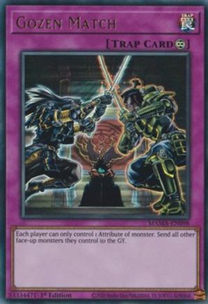 Gozen Match (MAMA-EN098) - Magnificent Mavens 1st Edition - Premium Yugioh Single from Konami - Just $0.58! Shop now at Game Crave Tournament Store