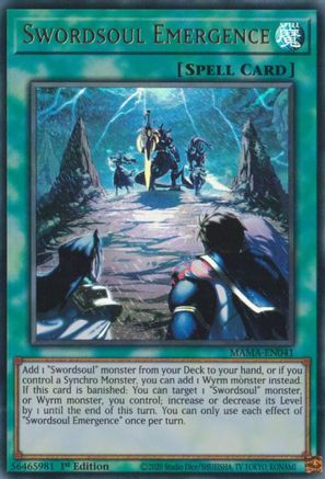 Swordsoul Emergence (MAMA-EN041) - Magnificent Mavens 1st Edition - Premium Yugioh Single from Konami - Just $0.55! Shop now at Game Crave Tournament Store