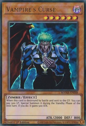 Vampire's Curse (MAMA-EN048) - Magnificent Mavens 1st Edition - Premium Yugioh Single from Konami - Just $0.25! Shop now at Game Crave Tournament Store