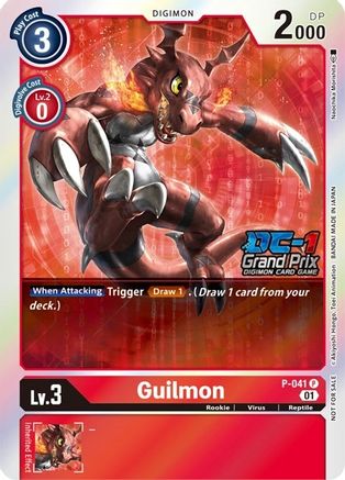 Guilmon (DC-1 2022 Stamped) (P-041) - Digimon Promotion Cards Foil - Premium Digimon Single from Bandai - Just $3.65! Shop now at Game Crave Tournament Store