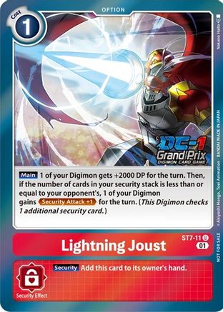 Lightning Joust (DC-1 2022 Stamped) (ST7-11) - Starter Deck 07: Gallantmon Foil - Premium Digimon Single from Bandai - Just $0.54! Shop now at Game Crave Tournament Store