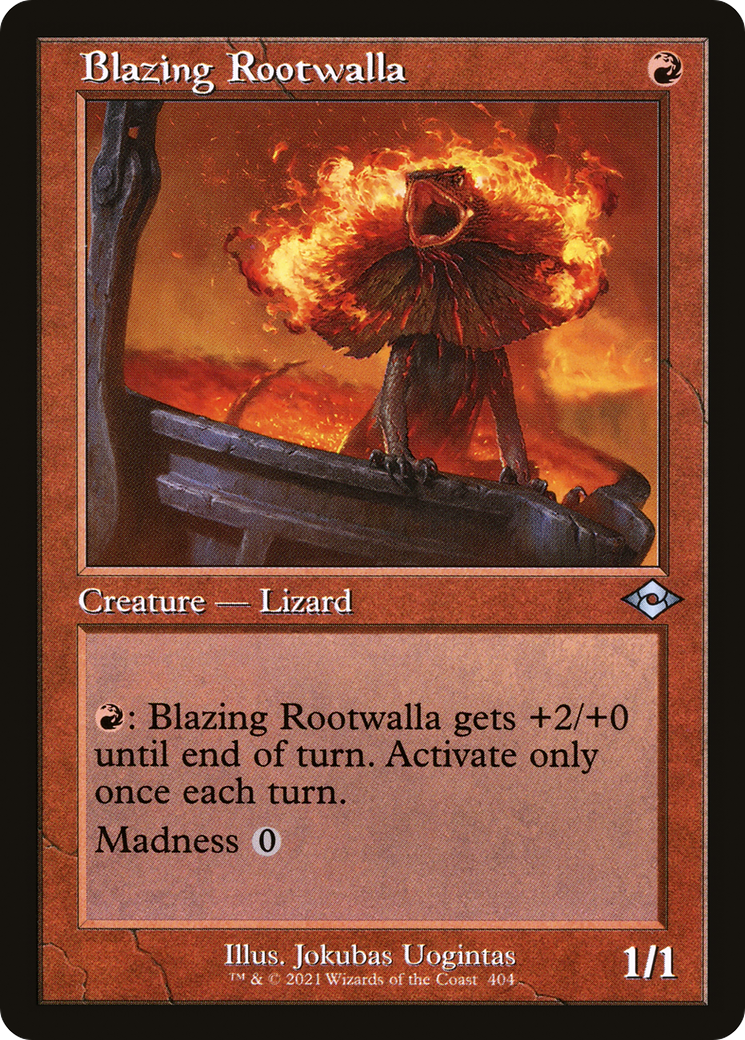 Blazing Rootwalla (MH2-404) - Modern Horizons 2 Etched Foil - Premium MTG Single from Wizards of the Coast - Just $0.25! Shop now at Game Crave Tournament Store