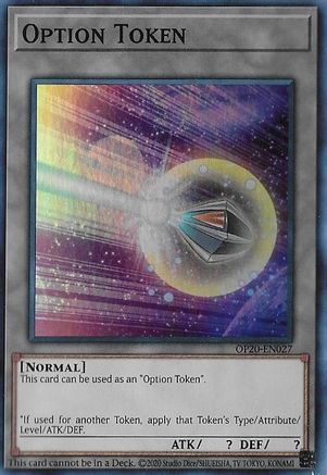 Option Token (OP20-EN027) - OTS Tournament Pack 20 Unlimited - Premium Yugioh Single from Konami - Just $0.26! Shop now at Game Crave Tournament Store